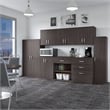 Pemberly Row Wall Cabinet with Doors and Shelves in Storm Gray - Engineered Wood
