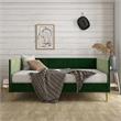 Pemberly Row Mid Century Upholstered Daybed Full Size in Green Velvet