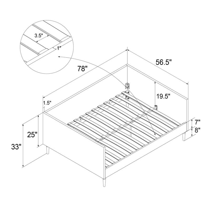 Pemberly Row Mid Century Upholstered Daybed Full Size in Green Velvet