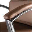 Pemberly Row High Back Faux Leather Executive Office Chair in Saddle Tan
