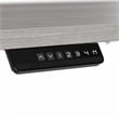 Pemberly Row 48W x 24D Adjustable Desk in Platinum Gray - Engineered Wood