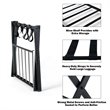 Pemberly Row Wood Folding Luggage Rack w/ Shoe Storage Holder - Black (Set of 4)