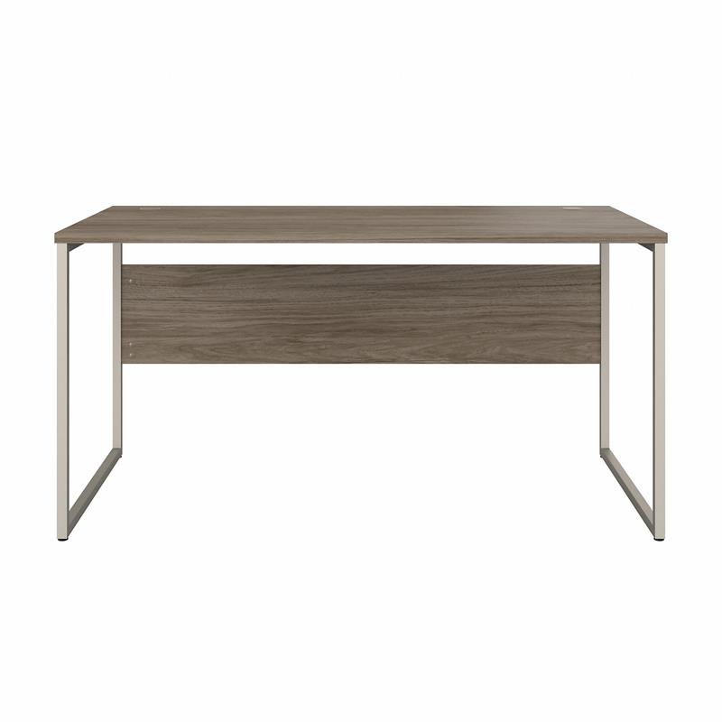 Pemberly Row 60W x 30D Computer Table Desk in Modern Hickory - Engineered Wood