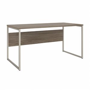 Pemberly Row 60W x 30D Computer Table Desk in Modern Hickory - Engineered Wood