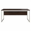Pemberly Row 72W x 30D Computer Table Desk in Black Walnut - Engineered Wood