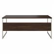 Pemberly Row 72W x 30D Computer Table Desk in Black Walnut - Engineered Wood