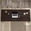Pemberly Row 72W x 30D Computer Table Desk in Black Walnut - Engineered Wood
