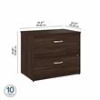 Pemberly Row 2 Drawer Lateral File Cabinet in Black Walnut - Engineered Wood
