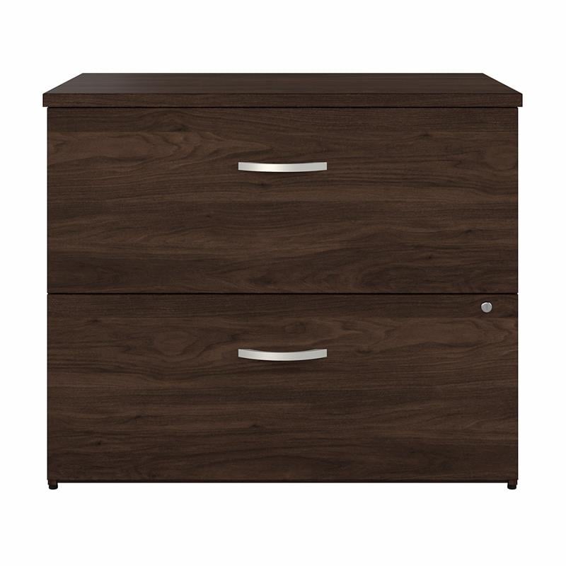 Pemberly Row 2 Drawer Lateral File Cabinet in Black Walnut - Engineered Wood