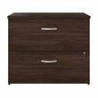 Pemberly Row 2 Drawer Lateral File Cabinet in Black Walnut - Engineered Wood