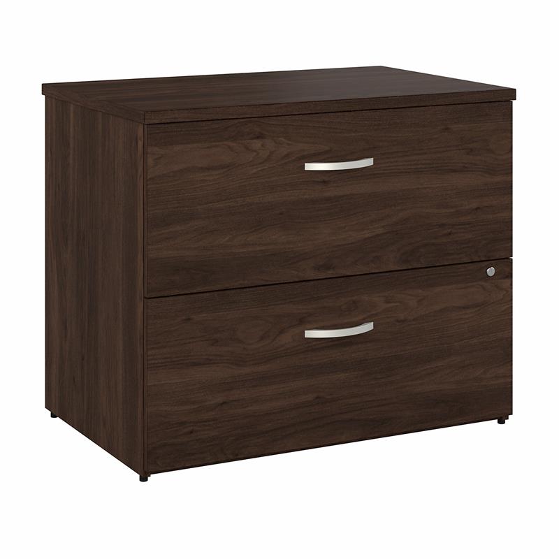 Pemberly Row 2 Drawer Lateral File Cabinet in Black Walnut - Engineered Wood