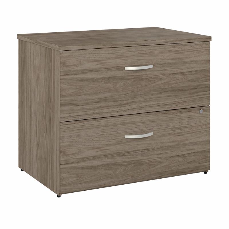 Pemberly Row 2 Drawer Lateral File Cabinet in Modern Hickory - Engineered Wood