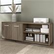 Pemberly Row Low Storage Cabinet with Doors in Modern Hickory - Engineered Wood