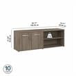 Pemberly Row Low Storage Cabinet with Doors in Modern Hickory - Engineered Wood