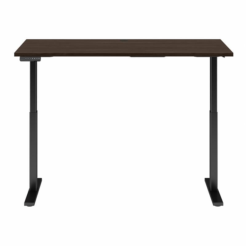 Pemberly Row 60W x 30D Adjustable Desk in Black Walnut - Engineered Wood