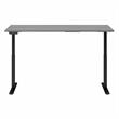 Pemberly Row 72W x 30D Adjustable Desk in Platinum Gray - Engineered Wood