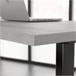Pemberly Row 72W x 30D Adjustable Desk in Platinum Gray - Engineered Wood