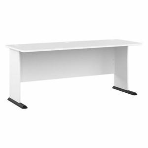Pemberly Row Modern 72W Computer Desk in White - Engineered Wood