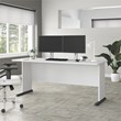 Pemberly Row Modern 72W Computer Desk in White - Engineered Wood