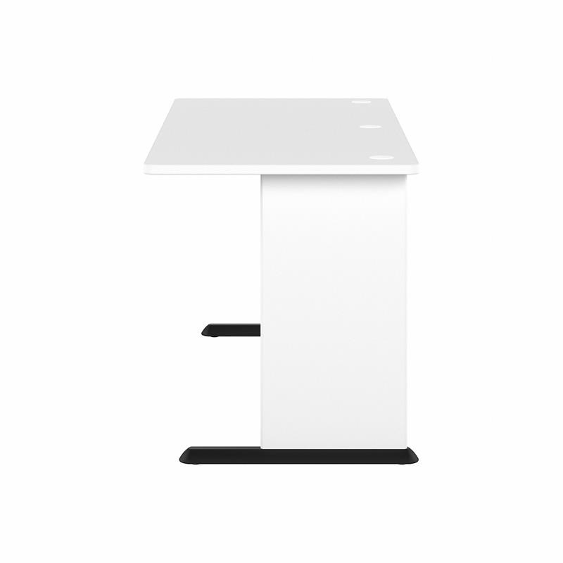 Pemberly Row Modern 72W Computer Desk in White - Engineered Wood