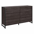 Pemberly Row 6 Drawer Dresser in Charcoal Gray - Engineered Wood