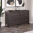 Pemberly Row 6 Drawer Dresser in Charcoal Gray - Engineered Wood