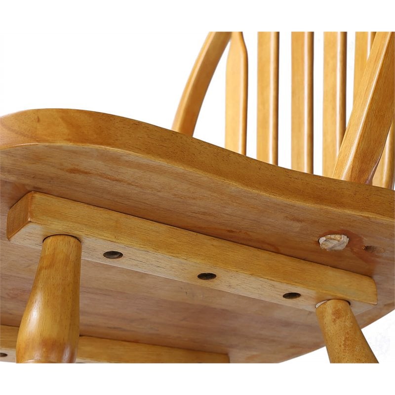 Pemberly Row Dining Side Chair in Light Oak Solid Wood Set of 2