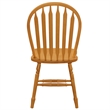 Pemberly Row Dining Side Chair in Light Oak Solid Wood Set of 2
