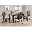 Pemberly Row Dining Side Chair Black/Cherry Solid Wood Set of 2