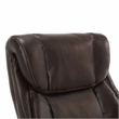 Pemberly Row Contemporary Executive Office Chair in Brown Leather