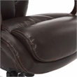 Pemberly Row Contemporary Executive Office Chair in Brown Leather