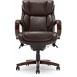 Pemberly Row Contemporary Executive Office Chair in Brown Leather