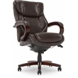 Pemberly Row Contemporary Executive Office Chair in Brown Leather