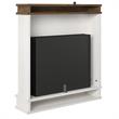 Pemberly Row Fireplace with Mantel in Ivory Oak with Rustic Mantel