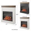 Pemberly Row Fireplace with Mantel in Ivory Oak with Rustic Mantel