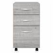 Pemberly Row 3 Drawer Mobile File Cabinet in Platinum Gray - Engineered Wood