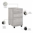 Pemberly Row 3 Drawer Mobile File Cabinet in Platinum Gray - Engineered Wood