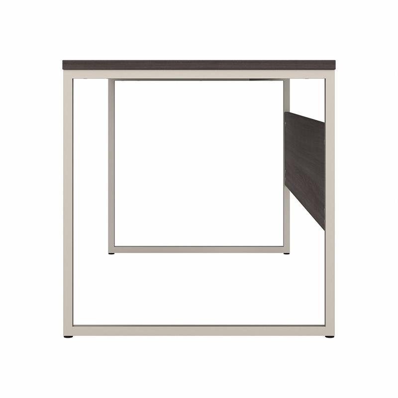 Pemberly Row 60W x 30D Computer Table Desk in Storm Gray - Engineered Wood