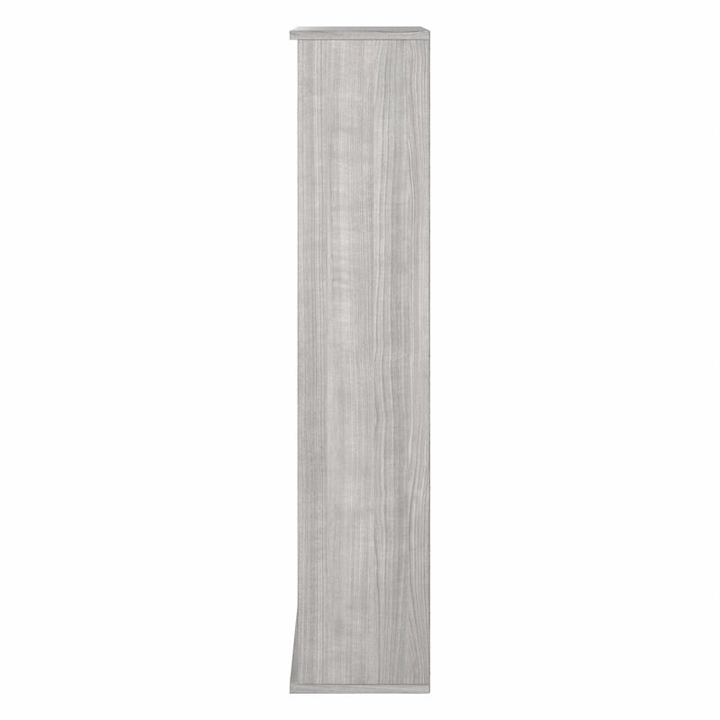 Pemberly Row Tall 5 Shelf Bookcase in Platinum Gray - Engineered Wood