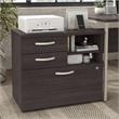 Pemberly Row Office Storage Cabinet with Drawers in Storm Gray - Engineered Wood