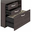 Pemberly Row Office Storage Cabinet with Drawers in Storm Gray - Engineered Wood