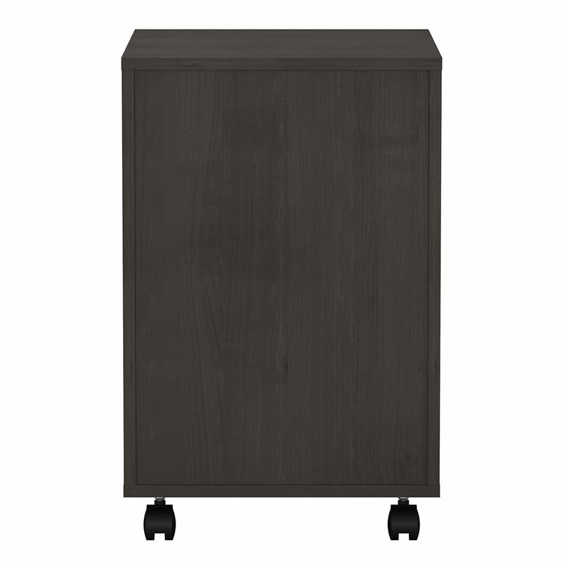 Pemberly Row 3 Drawer Mobile File Cabinet in Charcoal Maple - Engineered Wood