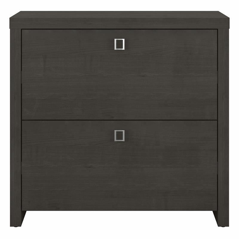 Pemberly Row 2 Drawer Lateral File Cabinet in Charcoal Maple - Engineered Wood