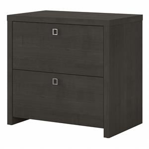 Pemberly Row 2 Drawer Lateral File Cabinet in Charcoal Maple - Engineered Wood