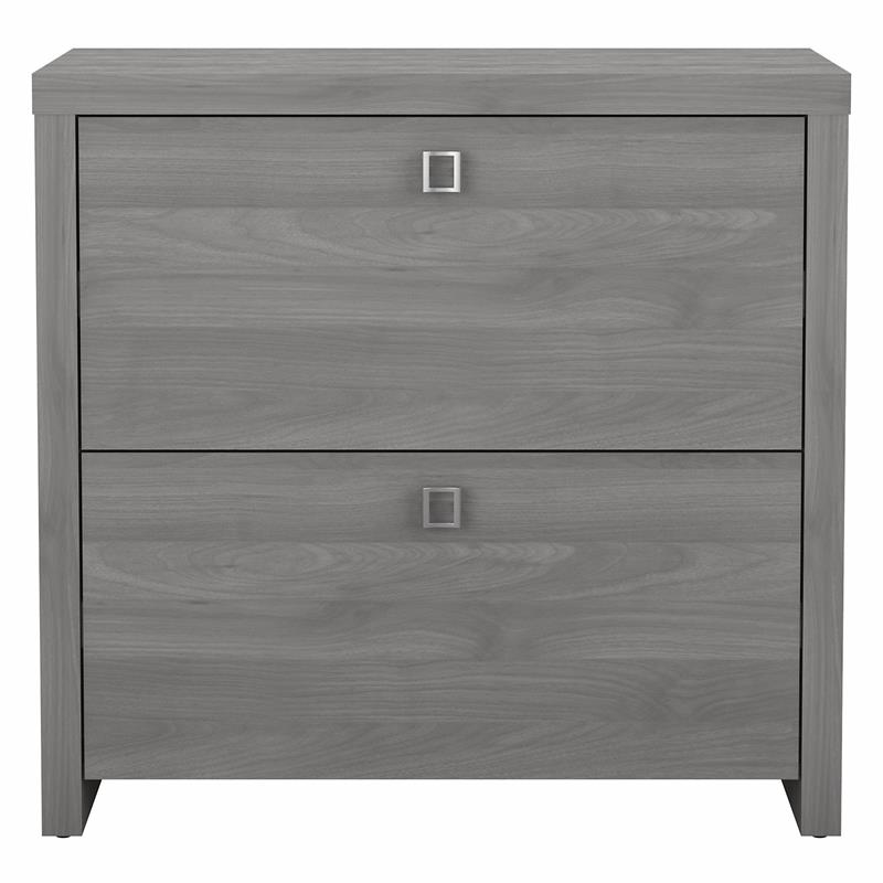 Pemberly Row 2 Drawer Lateral File Cabinet in Modern Gray - Engineered Wood