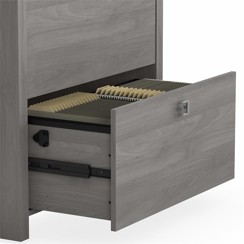 Pemberly Row 2 Drawer Lateral File Cabinet in Modern Gray - Engineered Wood