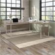 Pemberly Row 72W x 30D L Shaped Table Desk in Modern Hickory - Engineered Wood