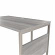 Pemberly Row Engineered Wood 72W L Shaped Table Desk w/ Drawers - Platinum Gray