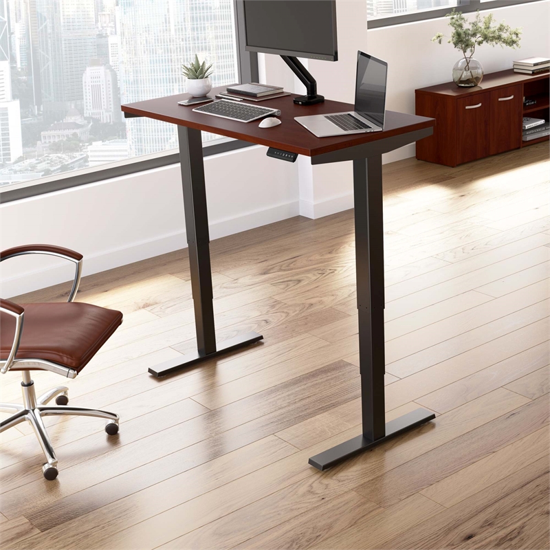 Pemberly Row 48W x 24D Height Adjustable Standing Desk - Engineered Wood