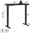 Pemberly Row 48W x 24D Height Adjustable Standing Desk - Engineered Wood